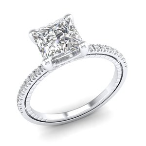REYES GRA Certified <b>925</b> Sterling <b>Silver</b> Princess Cut Moissanite <b>Rings</b> For Women Original 14K 18K Gold Engagement Fine Jewelry - Product Image 2