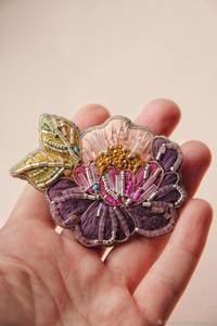 MD HANDICRAFTS Handmade Designer Embroidered Beaded Brooch Gift From Uttar Pradesh for Women and Girls Wedding Occasion - Product Image 6