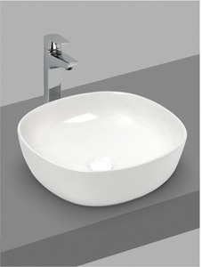 Elegante Lavabo de Sobremesa y de Encimera, Lavabo Redondo de Cerámica Marvel para Baño, Uso en Hoteles y Apartamentos - Product Image 3