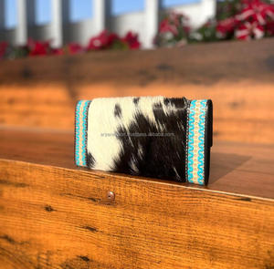 Nuevo bolso de mano de cuero con pelo de estilo occidental para mujer, monedero de diseñador, superventas, carteras únicas de cuero genuino - Product Image 5