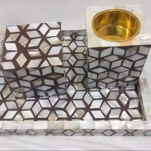 Juego de Quemador de Incienso de Nácar de Lujo, Porta Incienso Árabe con Soporte para Bakhoor de Decor World Expo - Product Image 1