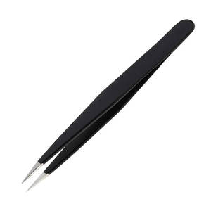Stainless Steel Eyebrow Tweezers Professional Slant Tip Hair <b>Removal</b> Tweezer - Product Image 5