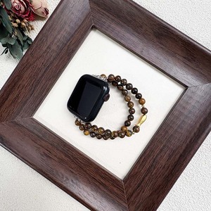 Bracelet élastique pour montre Apple, cristal énergie, pour iWatch Series 10/9/8/7, pierres précieuses œil de tigre, bracelet de remplacement tendance bling - Product Image 3