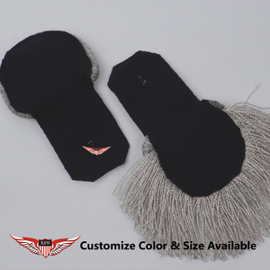 Epaulettes de Hombro Bordadas en Gris KEW, Estilo Napoleónico Francés, Accesorio de Prenda Elegante - Product Image 3