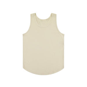 100% Cotton Unisex Breathable Knitted Fitness Tank Top New Custom Logo Sleeveless Street Gym Tank Top Mesh Spandex Sport <b>Style</b> - Product Image 5