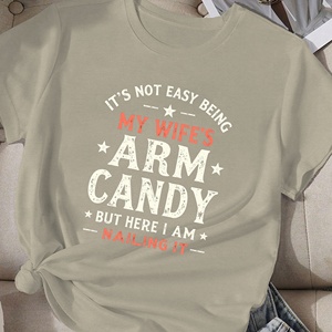 Candy Wife-Camiseta cómoda informal para mujer, tejido de punto de poliéster estampado - Product Image 3