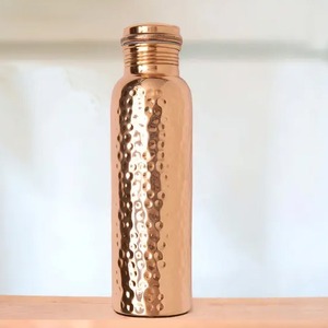 Premium Copper with Tumbler Glass Luxury Copper Water Carafe Set for Dining <b>Table</b> High Copper Bottle Set for Home & Hotel - Product Image 6