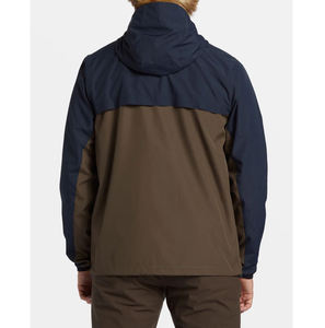 Chaqueta Cortavientos Personalizada para Hombre con Bloques de Color, Estilo Deportivo, Cuello Alto, Resistente al Viento, para Otoño, Material de Poliéster - Product Image 2