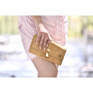 Cartera de cuero minimalista de diseñador de moda LW para mujer, bolsillo frontal, cierre de cremallera, longitud corta, función antirrobo, bloqueo elegante - Product Image 4