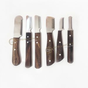 Ensemble de couteaux de toilettage pour chien en acier inoxydable de luxe avec manche en bois, outils de toilettage pour animaux de compagnie écologiques - Product Image 3