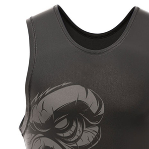 Combinaison de lutte unisexe ajustée, impression par sublimation, noir et rouge, vêtements d'arts martiaux mixtes pour adultes, tissu extensible en spandex respirant - Product Image 6