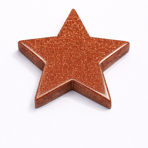 Figurine d'amour en cristal d'or (Pierre Étoilée) pour la décoration intérieure, la guérison, la méditation, l'énergie Reiki – Portable, Vente en gros - Product Image 1