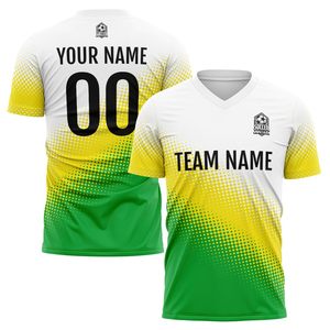 เสื้อฟุตบอลแบบกำหนดเองสำหรับผู้ชาย แขนสั้น พิมพ์ลายแบบซับลิเมชั่น ระบายเหงื่อได้ดี 100% โพลีเอสเตอร์ พร้อมชื่อทีมและหมายเลข คอเสื้อแบบคอกลม สำหรับผู้ใหญ่ - Product Image 3