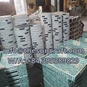 Premium Mother of Pearl Inlay Tray Handmade Sustainable Platter for <b>Coffee</b> <b>Table</b> Luxury Interior Storage - Product Image 3