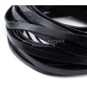 Reliance <b>Leather</b> Products 5mm Black Flat Cowhide <b>Leather</b> Cord Band with Other Gemstones for Jewelry DIY Supply (Roll Packaging) - Product Image 6