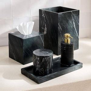 Juego de Accesorios de Baño de Lujo de 6 Piezas, Decoración Moderna para Baño, Dispensador de Jabón de Resina, Portacepillos de Dientes, Bandeja - Product Image 1