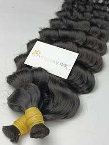 Cheveux en vrac vague profonde 100% cheveux naturels couleur noire paquets bouclés donneur brut Extensions de cheveux humains vietnamiens - Product Image 2