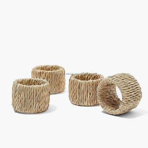 Anneau de serviette en rotin de qualité restaurant, fait à la main, matériaux naturels, décoration de table, vente en gros, OEM, durable, écologique - Product Image 4