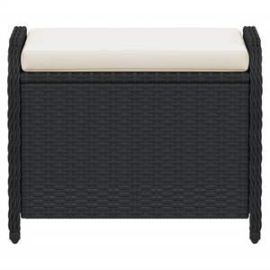 Tabouret de jardin en rotin PE noir 22,8 x 18,1 x 18,1 pouces, élégante chaise d'extérieur - Product Image 4