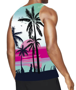 Sublimation Men Tank Top High Quality Printed Fitness Vest Lightweight Performance Sports Wear - Product Image 3