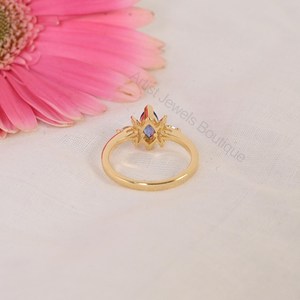 Natural Tanzanite Marquise Engagement Ring 925 Sterling <b>Silver</b> & <b>Solid</b> Gold Fine Jewelry OEM ODM Wholesale Supplier - Product Image 3
