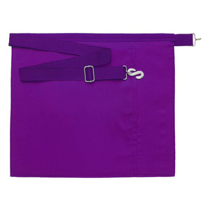 Tablier maçonnique pour membre du conseil - Blanc et violet avec bordure en gros-grain brodée, accessoire décoratif fait main - Product Image 2