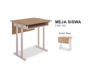 Escritorio Escolar Minimalista de Madera con Patas de Metal Blancas, Diseño Duradero para Uso en el Aula - Product Image 3