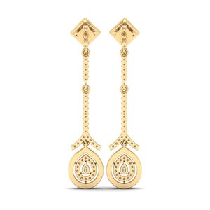 REYES Pendientes Colgantes de Plata de Ley 925 con Moissanita Certificada GRA, Diseño Elegante, para Mujer, Regalo de Boda Perfecto, Joyería - Product Image 4