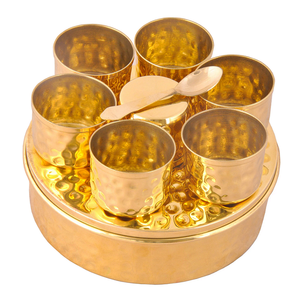 Boîte à épices vintage en laiton de haute qualité, finition martelée et polie, en laiton pur, pour la cuisine - Product Image 6