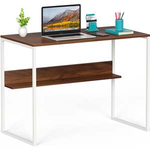 Best Seller Corbyn Solo Engineered Wood Study and <b>Computer</b> Laptop Table for Home or Office, WFH <b>Desk</b>, with Shelves Storage - Product Image 2