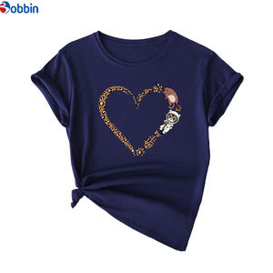 Valentine's Day White <b>Top</b> For Girl Breathable Summer Printed Casual Leopard Print Cute Cat Footprints <b>Heart</b> Graphic Shirt Couple - Product Image 2