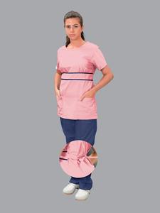 Ensembles d'uniformes médicaux tricotés personnalisés avec logo pour la vente en gros - Blouses longues en tissu extensible pour usage hospitalier - Product Image 3