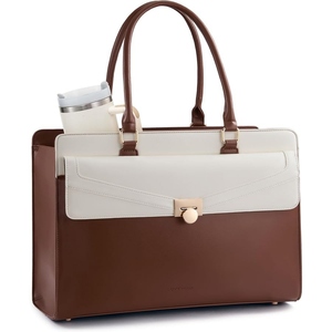 Bolso de hombro profesional para mujer, diseño estructurado, espacioso, elegante, de cuero genuino, para el trabajo. - Product Image 5