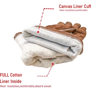 Gants de sécurité industriels en cuir haute performance pour la soudure, ignifuges pour la lutte contre les incendies, barbecue, excellente protection des mains - Product Image 4