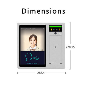 Terminal de contrôle d'accès et de pointage des heures avec détection d'alcool par reconnaissance faciale 8 pouces, réseau TCP, OEM ODM, éthylotest - Product Image 2