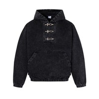 Veste en jean vintage pour homme, toutes saisons, style streetwear, avec détails de boutons brodés, en coton brossé, vêtement d'extérieur décontracté, vente en gros