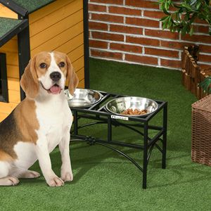 Comederos Elevados para Perros de Alta Resistencia de 14 Pulgadas de Alto, Estación de Alimentación Doble de Acero Inoxidable, Comedero Doble para Mascotas - Product Image 2
