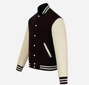 Stonefield Manufacturing Geometric Stand Collar Varsity <b>Jacket</b>-100% Wool Hooded <b>Waterproof</b> Streetwear <b>Winter</b> Outerwear - Product Image 6