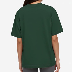 เสื้อยืดโอเวอร์ไซส์ทรงแฟชั่น สไตล์สปอร์ต ผ้าเนื้อนุ่ม ใส่สบาย ทรงหลวม สำหรับผู้หญิง คอกลม แบบเรียบ ไม่มีลาย ผ้าฝ้าย 100% เสื้อยืดทรงหลวมสำหรับผู้หญิง (OEM/ODM) - Product Image 6