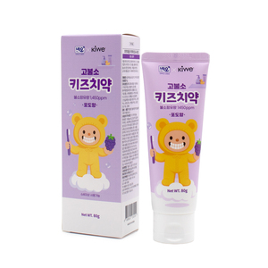 OEM ODM Korea Kids Toothpaste Grape Flavor Fruit Soft Squeeze Tube 80g <b>Oral</b> <b>Care</b> Tooth Cleaning - Product Image 1