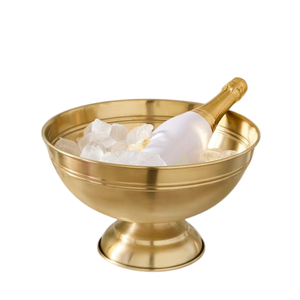 Bac à champagne en acier inoxydable martelé, seau à glace, seau à punch, bac à boissons pour fêtes, mariages et accessoires de bar à domicile - Product Image 6