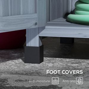 Banco da Giardinaggio in Legno per Esterni con Piano in Acciaio Zincato Grigio e Ripiano Portaoggetti per Giardino - Product Image 6