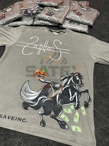 <b>Men</b> Cotton T-Shirt Short Sleeve Summer Vintage Streetwear Casual <b>Animal</b> Pattern Printed Fashionable Shirts - Product Image 2