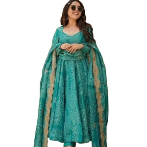 ผ้าไหมพิมพ์ลาย anarkali ออกแบบล่าสุด - Product Image 1