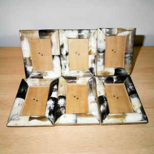 กรอบรูปทำมือจากเขาสัตว์เคลือบเงาอย่างดี ของตกแต่งบ้านสุดหรู ราคาประหยัด - Product Image 2