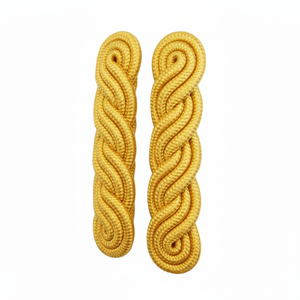 Premium Customizable Cotton & Polyester Uniform Shoulder Boards | Wholesale Duty Epaulettes with Gold Piping - Product Image 2