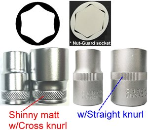 Jeu de douilles de protection pour écrous 2-en-1 de 1/4 po, 55 pièces, avec moletage droit ou moletage croisé - Product Image 4