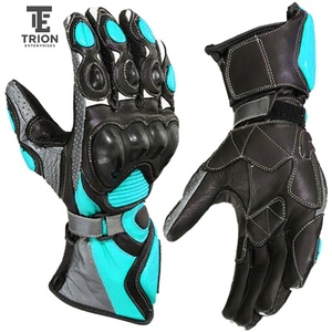 Gants en cuir véritable pour motocross, course automobile, sport, imperméables, nouvelle conception pour hommes, gants de moto - Product Image 1