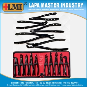 ชุดคีมถอนฟันแบบ Apical Forceps รุ่นมาตรฐาน 10 ชิ้น ผลิตจากไทเทเนียมเคลือบพลาสมา ป้องกันการติด คุณภาพพรีเมียม สำหรับงานทันตกรรม - Product Image 1