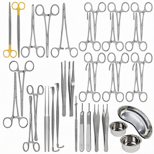 Ensemble de 35 instruments de chirurgie mineure manuels en acier inoxydable, kit d'instruments chirurgicaux CE par Grip Surgical - Product Image 1